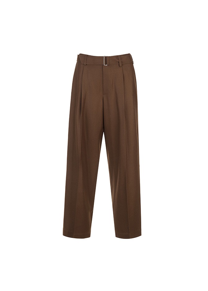 BELTED TWO PLEATS PANTS